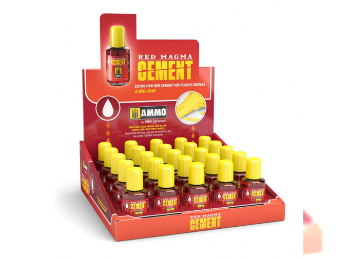 Red Magma Cement DISPLAY (25 Jars Red Magma Cement 30mL) – Discount Included