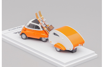 BMW Isetta with Ski and Trailer set, orange