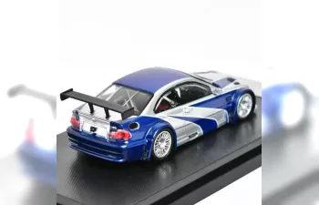 BMW M3 GTR E46 Need for Speed Livery, silver / blue