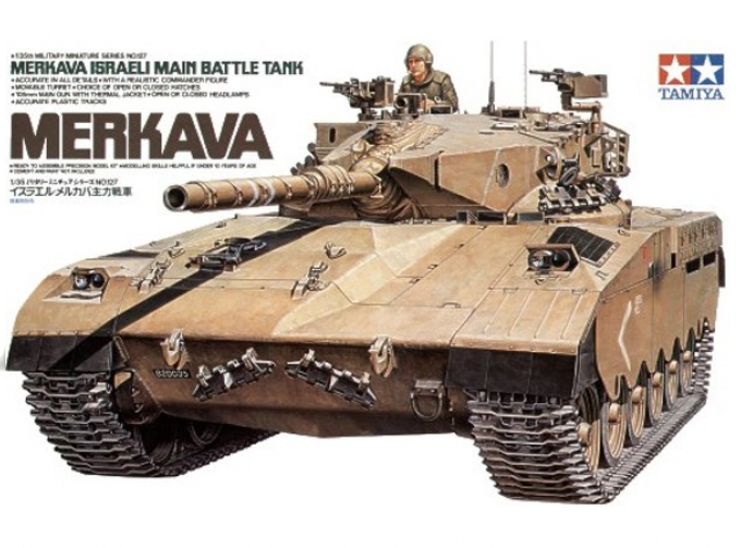 Сборная модель Танк Merkava с 105-мм пушкой и 1 фигурой танкиста