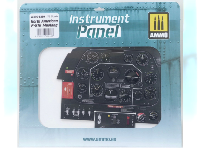 North American P-51B Mustang – Instrument Panel 1/2 Scale