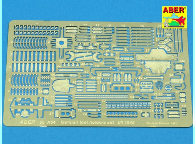Фототравление Немецкий набор держателей инструментов 1943-1945 годов выпуска
