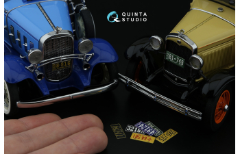 3D Декаль Автомобильные номера США, юго-западные штаты, 1910-1940 (для всех моделей) (на метал. основании)