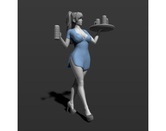 Фигура Официантка, окрашенная