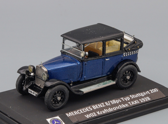 MERCEDES-BENZ 8/38ps Typ Stuttgart 200 W02 Kraftdroschke Taxi (1928), blue / black