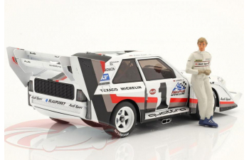 AUDI Quattro Sport S1 E2 №1 Winner Rally Pikes Peak Hill Climb (1987) W.Rohrl, Yellow White Red