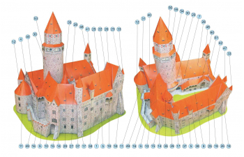 Сборная модель Замок Bouzov / Hrad Bouzov