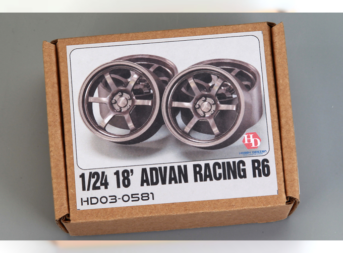 1/24 18 Advan Racing R6 Wheels (Resin+Metal Wheels+Decals)