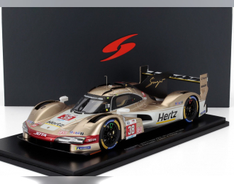 PORSCHE 963 9rd 4.6l Turbo V8 Team Hertz Jota №38 24h Le Mans (2024) Jenson Button - Phil Hanson - Oliver Rasmussen , White Gold