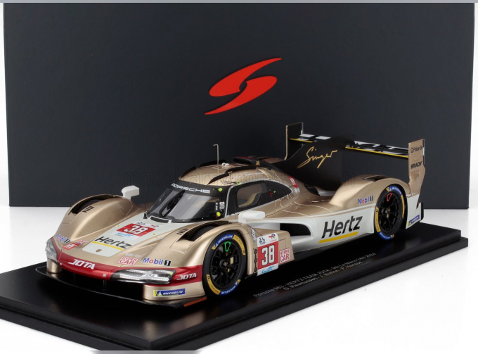 PORSCHE 963 9rd 4.6l Turbo V8 Team Hertz Jota №38 24h Le Mans (2024) Jenson Button - Phil Hanson - Oliver Rasmussen , White Gold