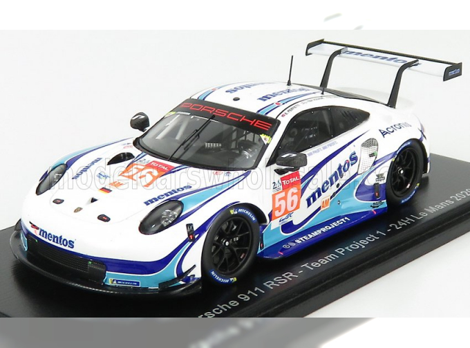 PORSCHE 911 991-2 Rsr 4.0l Team Project 1 N56 24h Le Mans (2020) M.Cairoli - E.Perfetti - L.ten Voorde, White Light Blue