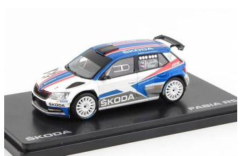 SKODA Fabia Iii R5 Skoda Motorsport Design Cs №0 Rally (2015) Jan Kopecky - Pavel Dresler, White Blue