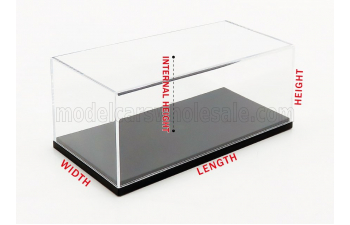 VETRINA DISPLAY BOX Only Transparent Cover - Solo Copertura Trasparente For 1/24 Le Grandi Ferrari Collection Centauria - Lungh.lenght Cm 22.1 X Largh.width Cm 12.0 X Alt.height Cm 7.6 (altezza Interna Interior Height Cm 7.4), Plastic Display