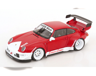 PORSCHE 911 (993) RWB Rauh-Welt Porco Rosso (2020), red white