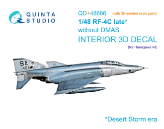 3D Декаль интерьера кабины RF-4C Phantom II (late без DMAS) (Hasegawa) (с 3D-печатными деталями)