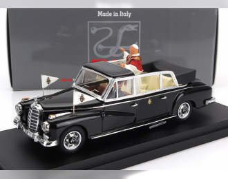 MERCEDES BENZ 300d Limousine Semiconvertible (1960) - With Driver And Pope Figure - Papa Giovanni Xxiii, Black