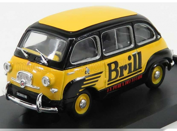 FIAT 600 MULTIPLA VEICOLO COMMERCIALE LUCIDO DA SCARPE BRILL (1956), YELLOW BLUE