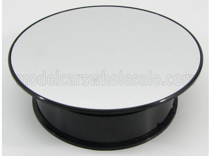 Rotary Base Stand Small Largh.cm 20 - With Mirror Surface - Funzionante A Batteria, Black - Mirror