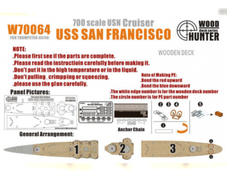 Набор деталей WWII Heavy Cruiser USS San Francisco