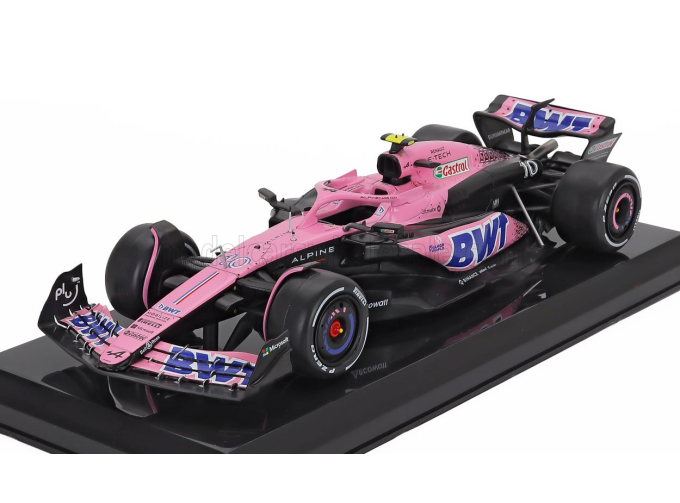 ALPINE F1  A523 Team Bwt Alpine №10 Bahrain Gp (2023) Pierre Gasly - Blister Box, Pink Black Blue