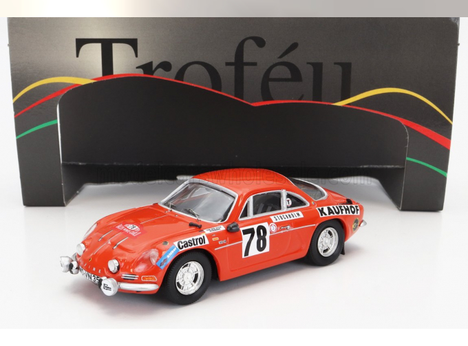 RENAULT Alpine A110 №78 Rally Montecarlo (1975) F.von Der Leyen - P.Diekmann, Dark Orange