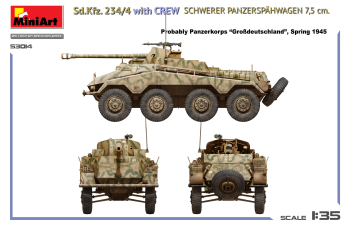 Сборная модель Sd.kfz. 234/4 Military With Crew 1945