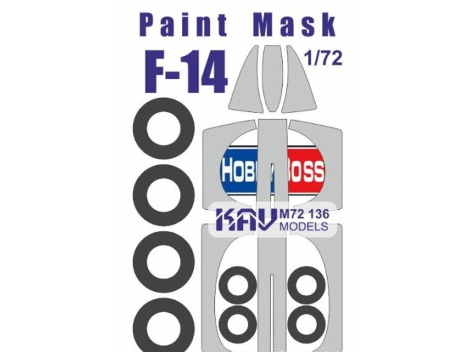 Маска окрасочная для модели F-14 (Hobby Boss)