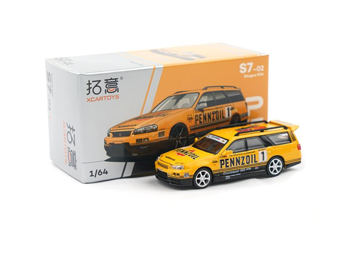 NISSAN Stagea R34 Pennzoil #1, yellow