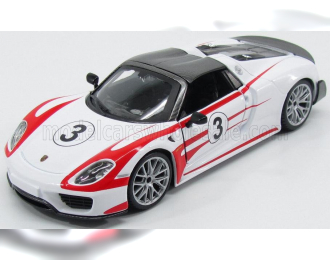 PORSCHE 918 Spider Salzburg Racing Design №3 Weissachpackage (2013), White Black Red