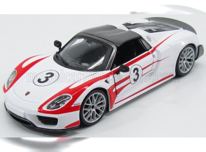 PORSCHE 918 Spider Salzburg Racing Design №3 Weissachpackage (2013), White Black Red