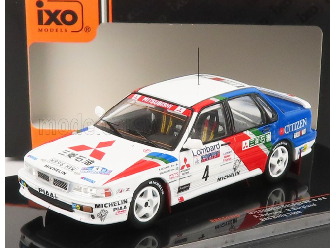 MITSUBISHI Galant Vr-4 N 4 Rally Rac Lombard (1990) A.Vatanen - B.Berglund, White Red Blue