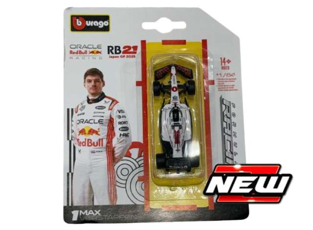 RED BULL RB21 #1 Max Verstappen Winner Japan GP (2025), white