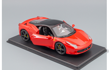 FERRARI 458 Italia 8c (2009) - Con Vetrina - With Showcase, Red Black