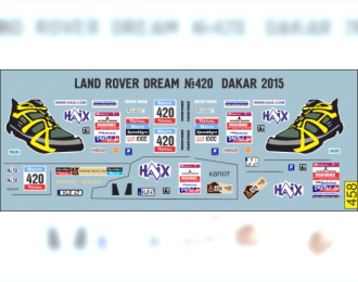 Декаль LAND ROVER Dream #420 Dakar (2015)