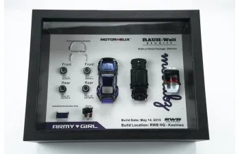 Сборная модель PORSCHE Quadro Panel Display 911 964 RWB RAUH Welt Army Girl Coupe (2015), purple