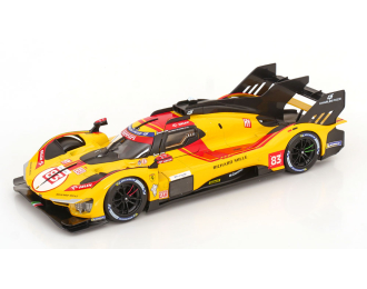 FERRARI 499p 3.0l Turbo V6 Team Af Corse №83 Winner 24h Le Mans (2025) Robert Kubica - Phil Hanson - Yifei Ye, Yellow Red