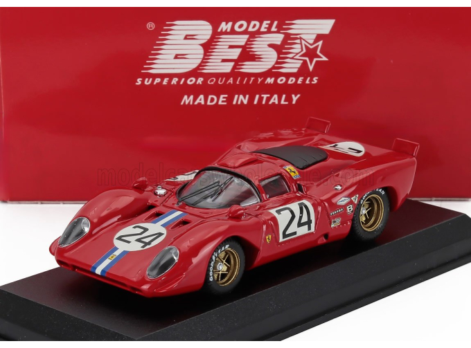 FERRARI 312p Coupe 3.0l V12 Team N.a.r.t. №24 24h Daytona (1970) Mike Parkes - Sam Posey, Red