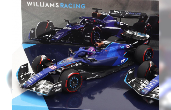 WILLIAMS Set F1 2x Fw45 Team Williams Racing N23 10th Bahrain Gp (2023) Alexander Albon + N2 Bahrain Gp (2023) Logan Sargeant, Blue