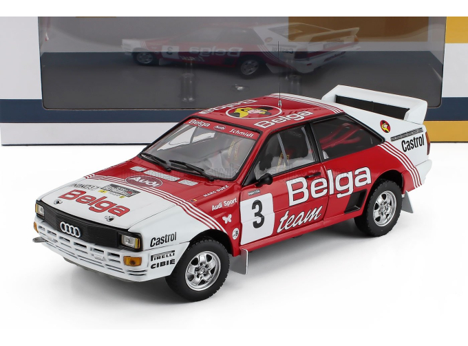 AUDI Quattro A1 Team Belga №3 Winner Rally Haspengouw (1983) Marc Duez - Willy Lux, Red White