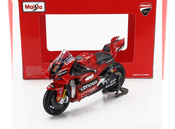 DUCATI Desmosedici Gp23 Team Lenovo №1 World Champion Motogp Season (2023) Francesco Bagnaia, Red
