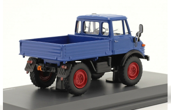 MERCEDES-BENZ Unimog 408 бортовой с тентом, синий с серым