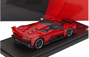 FERRARI F80 (2024) - Carbon Silver Rims, Rosso Corsa - Red Black