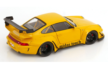PORSCHE 911 (993) RWB Bodykit Coupe Midas Touch (2020), yellow