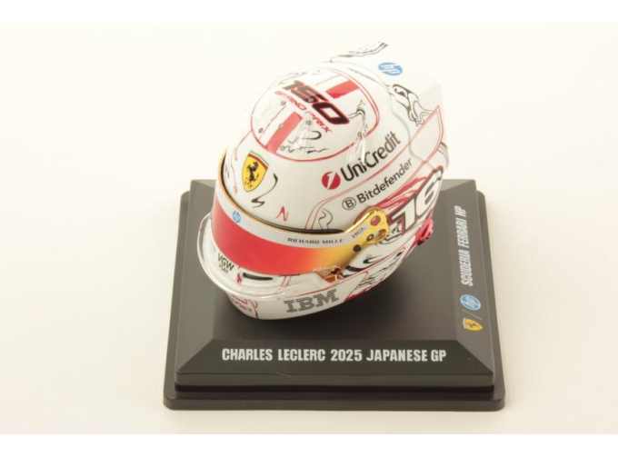 MINI HELMET C. Leclerc #16 Scuderia Ferrari 4th Japan GP Formula 1 (2025)