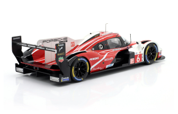 PORSCHE 963 #6 4th 24h LeMans 2024 Porsche Penske Motorsport Kevin Estre/Andre Lotterer/Laurens Vanthoor (2025), white/red 