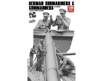 Сборная модель Немецкие подводники и командир загружают торпеду (5 шт.)
