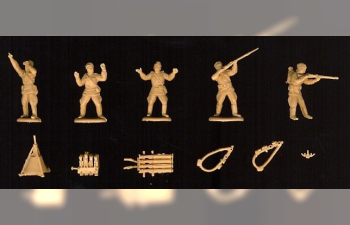 Сборная модель Счетверенная пулеметная установка Максим с расчетом