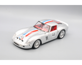 FERRARI 250 GTO 1962, серебристый, 21 см.