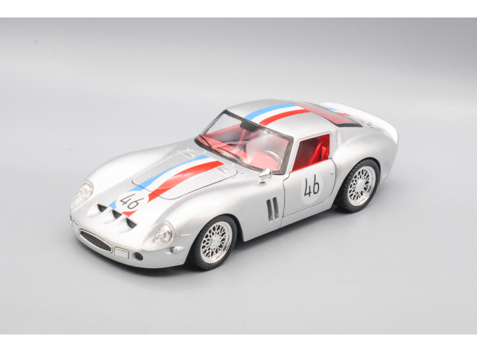 FERRARI 250 GTO 1962, серебристый, 21 см.