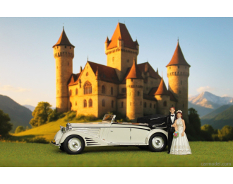 MAYBACH ZEPPELIN DS8 CABRIOLET OPEN 1934 - MATRIMONIO - JUST MARRIED - WEDDING WITH 2 FIGURES